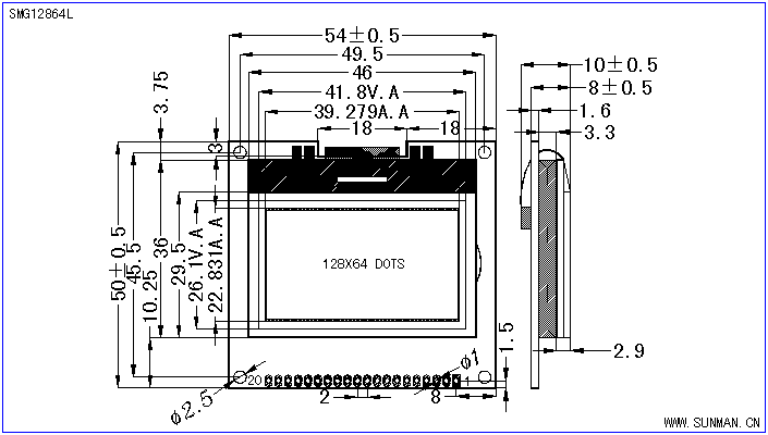 SMG12864L(bio)(zhn)Dc(din)Һ@ʾģK(LCM)ʾDƬ